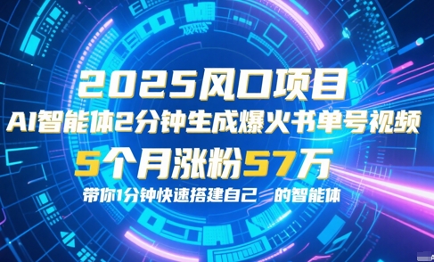AI智能体2分钟一键生成爆火书单号原创视频，5个月涨粉57w，带你零代码1分钟搭建智能体-第一资源库