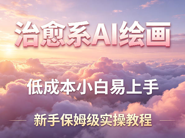 治愈系AI绘画提示词项目,低成本小白易上手,每天10分钟,新手保姆级实操教程-第一资源库