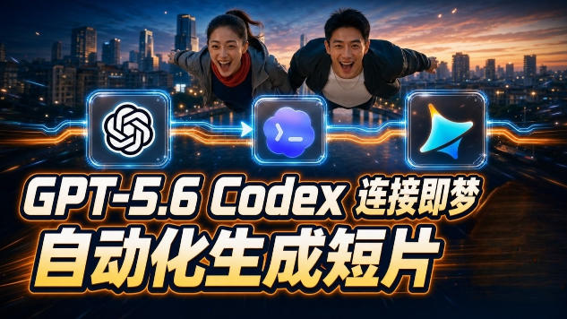 GPT-5.6 Codex连接即梦实测!自动生成+拼接完整AI短片,全流程详解-第一资源库