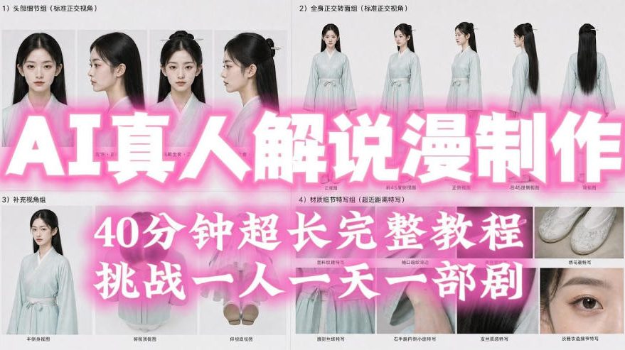 2026年AI真人解说漫剧自动批量化制作教程，40分钟超长完整，自动批量化制作，挑战一人一天一部剧！-第一资源库