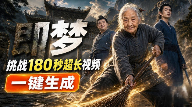 即梦挑战180秒超长视频!一键生成3分钟电影?完整制作流程详细分享!-第一资源库