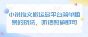 小说推文搬运多平台简单粗暴的玩法,听话照做即可-第一资源库