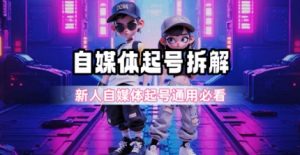 一天5张?自媒体起号完整拆解_新人自媒体起号必看【超详细攻略】-第一资源库
