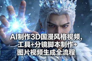 AI制作3D国漫风格视频，工具+分镜脚本制作+图片视频生成全流程-第一资源库