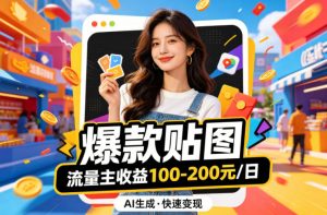 借助AI生成爆款贴图做公众流量主,当日收益100-200-第一资源库