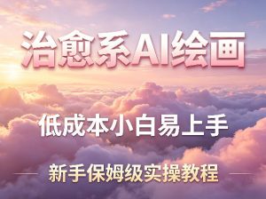 治愈系AI绘画提示词项目,低成本小白易上手,每天10分钟,新手保姆级实操教程-第一资源库