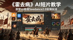 《霍去病》AI短片教学,即梦AI教程Seedance2.0实操玩法-第一资源库