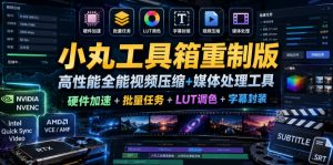 小丸工具箱重制版–高性能全能视频压缩+媒体处理工具｜硬件加速+批量任务+LUT调色+字幕封装-第一资源库