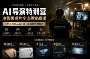 AI导演特训营，电影级成片全流程实战课，手把手带你从0产出一部电影级AI短片-第一资源库