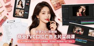 即梦2.0+剪映商业TVC口红广告大片实战课|从分镜脚本创作到AI成片+后期精修,全流程打造品牌级产品广告-第一资源库