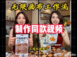无限画布工作流一键复刻爆款带货视频，实操搭建，操作简单-第一资源库